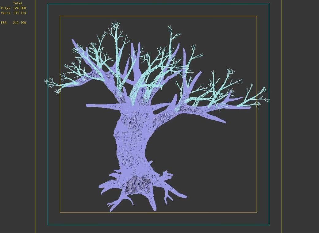 Fox Qishan - ruins film - dry tree 02 3D model_6