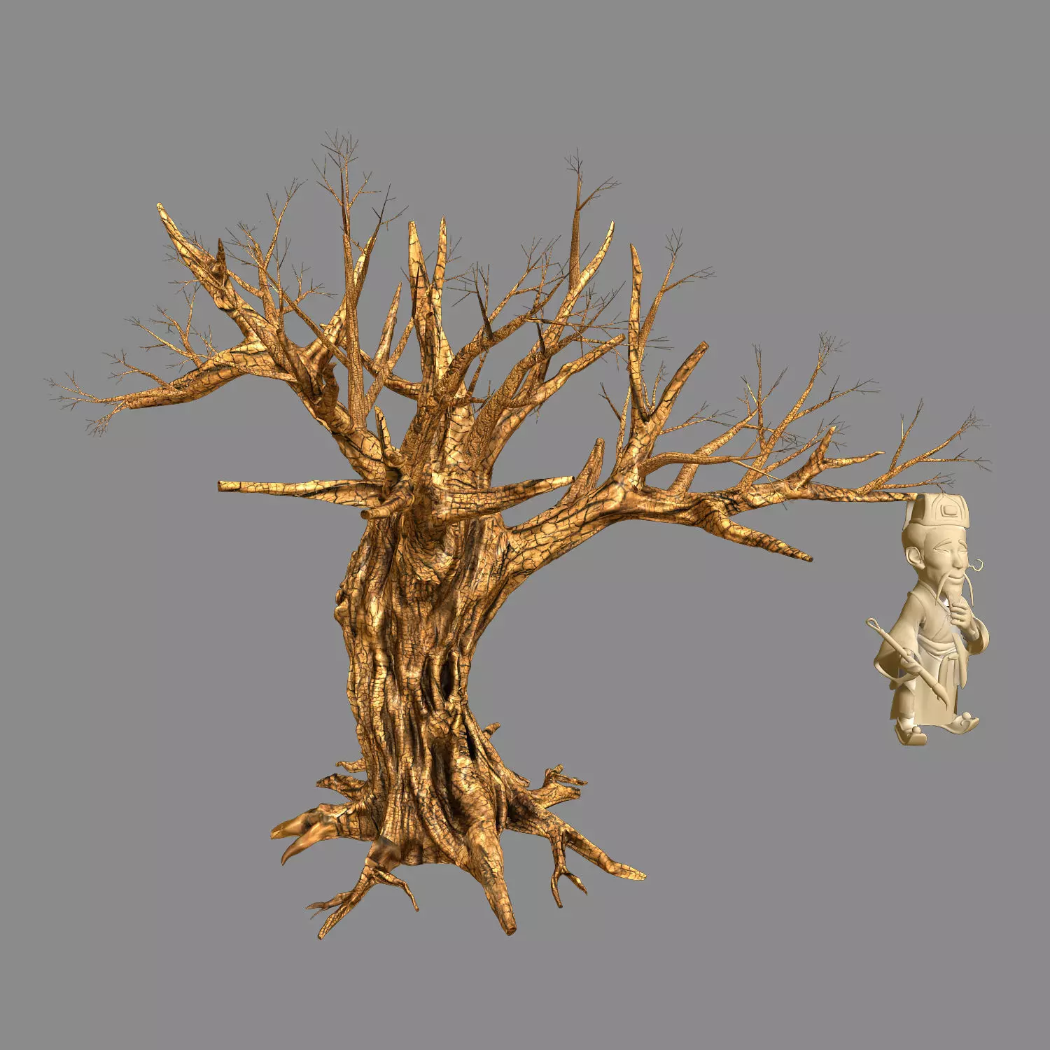 Fox Qishan - ruins film - dry tree 02 3D model_0