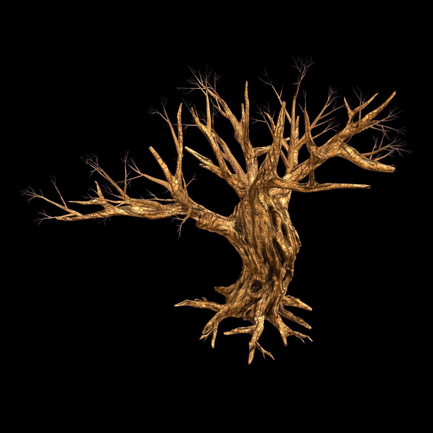 Fox Qishan - ruins film - dry tree 02 3D model_4