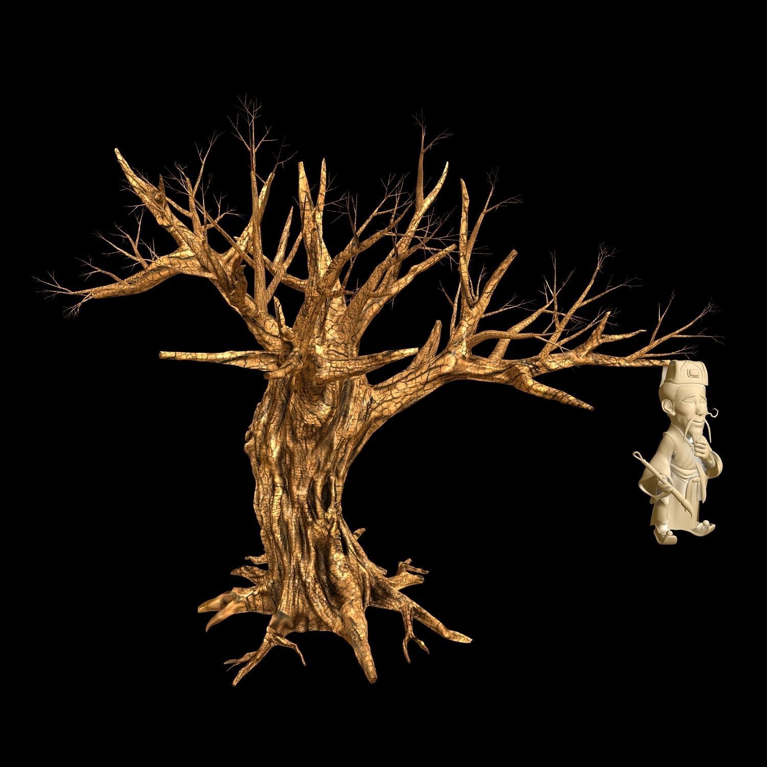 Fox Qishan - ruins film - dry tree 02 3D model_5