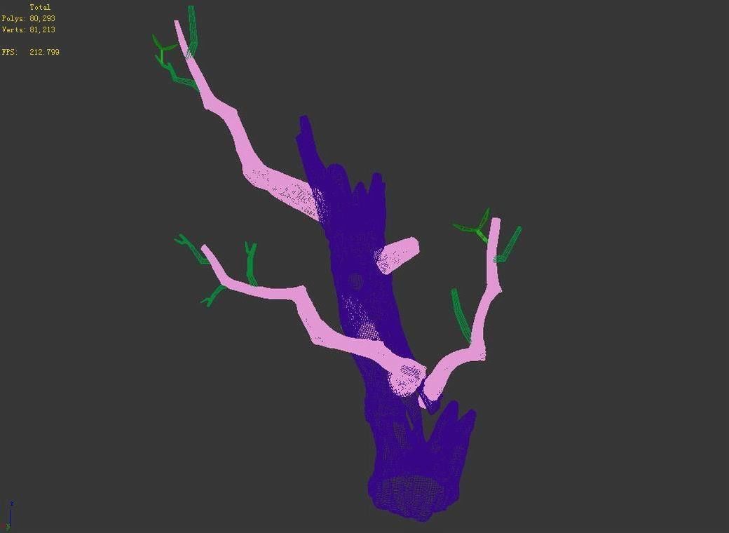 Fox Mountain - Crescent Spring - Tree 01 3D model_8