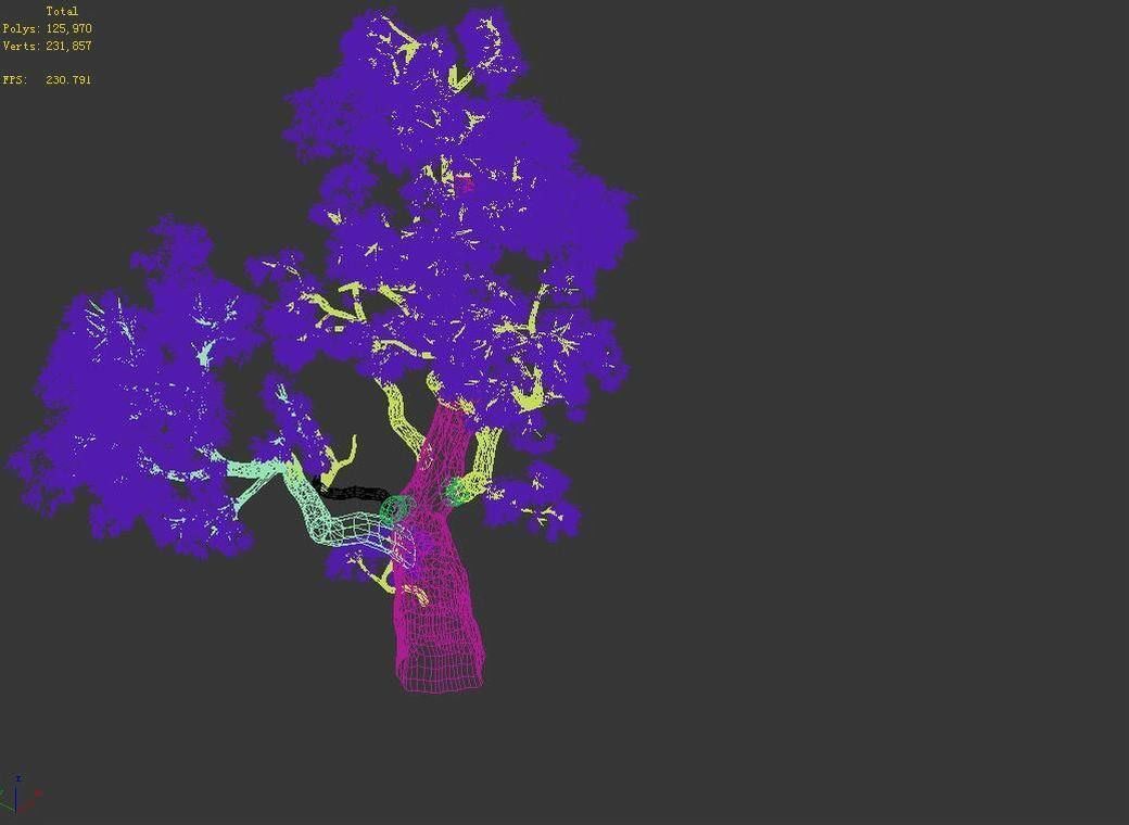 Huashan - Plant - Tree 01 3D model_3