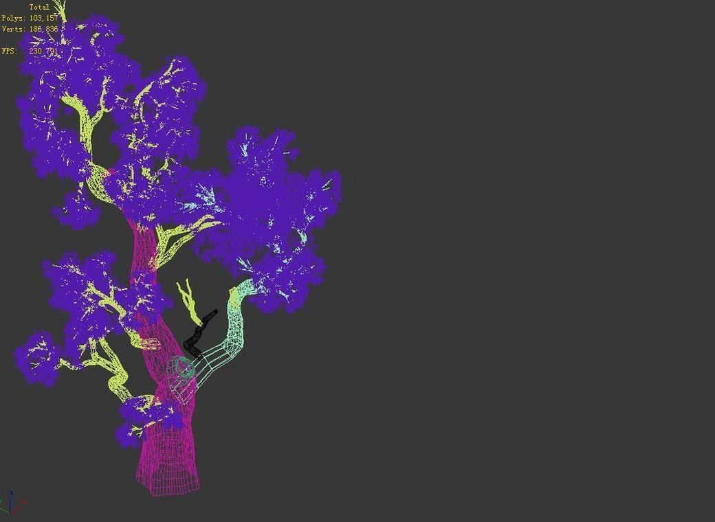 Huashan - plant - tree 03 3D model_3