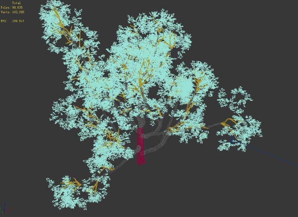 Huashan - plant - tree 07 3D model_2