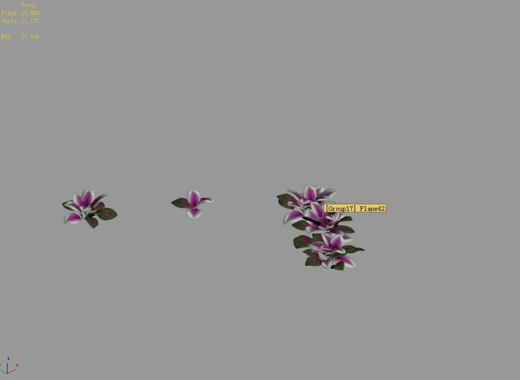 Huashan - plants - small plants 01 3D model_10