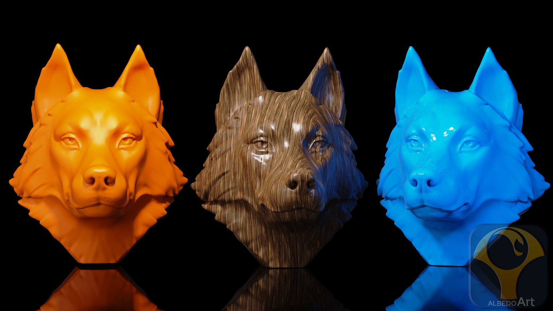 Husky Head 3D print model_1