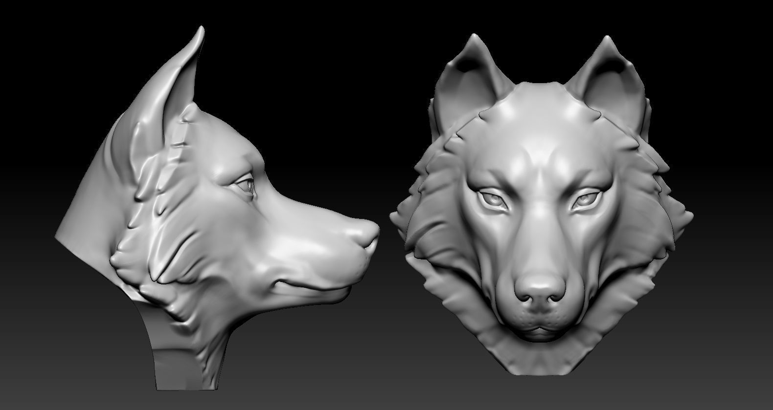 Husky Head 3D print model_5