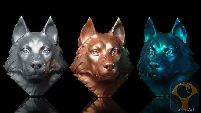 Husky Head 3D print model