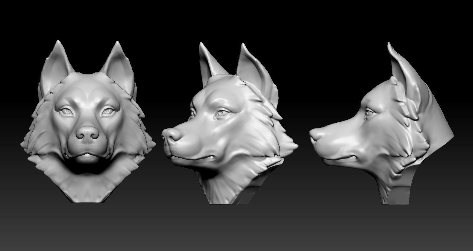 Husky Head 3D print model_8