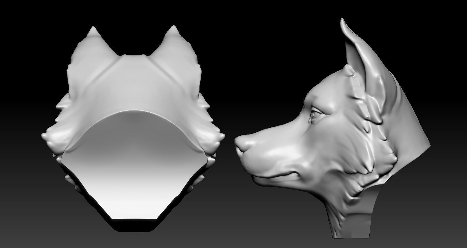 Husky Head 3D print model_6