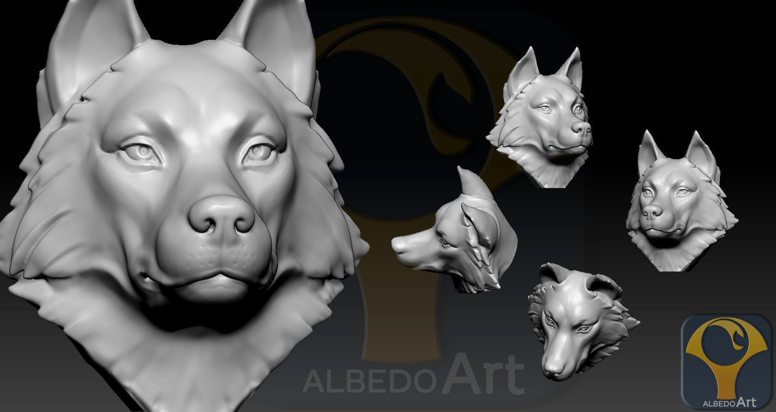 Husky Head 3D print model_2