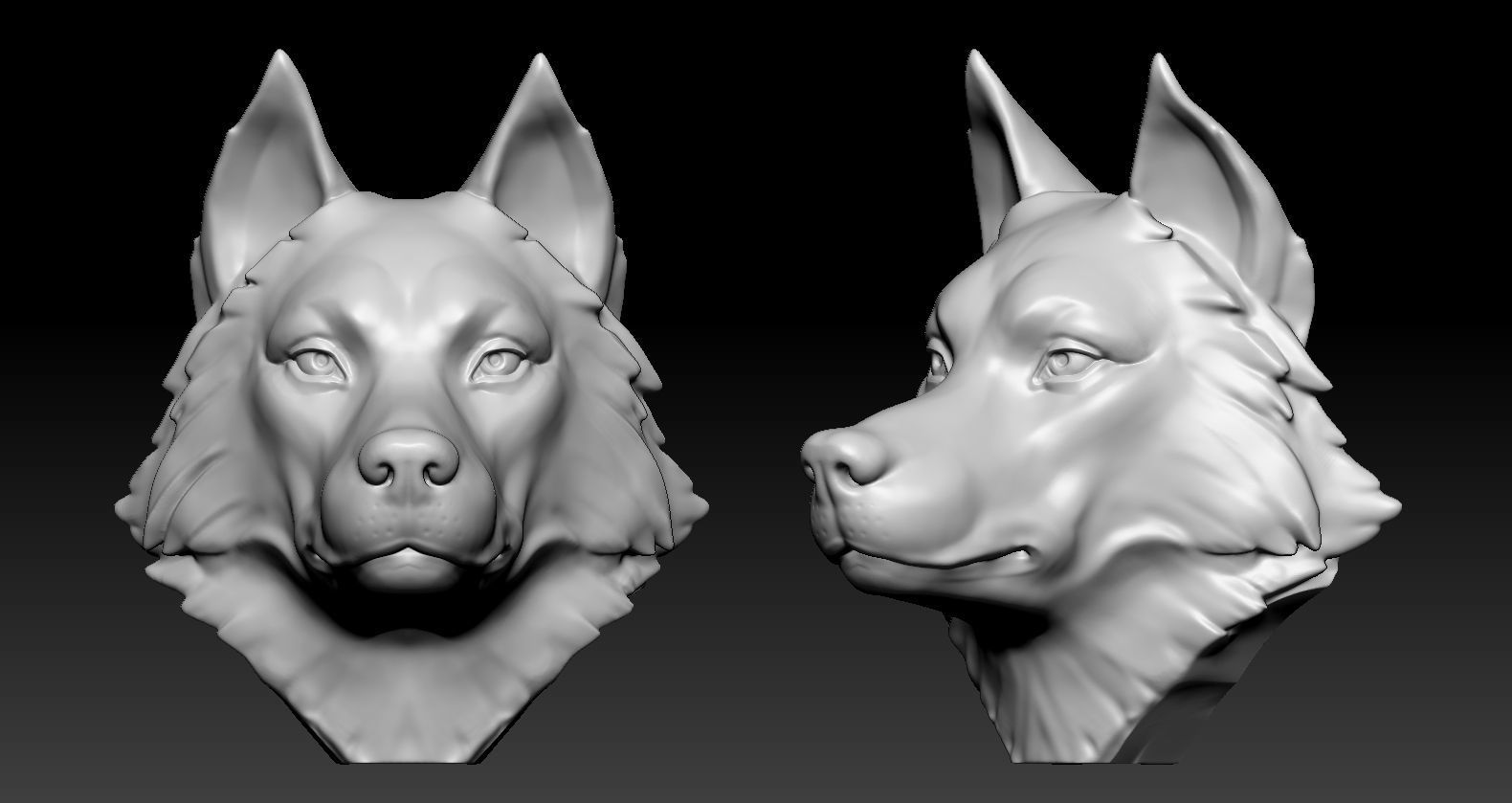 Husky Head 3D print model_3