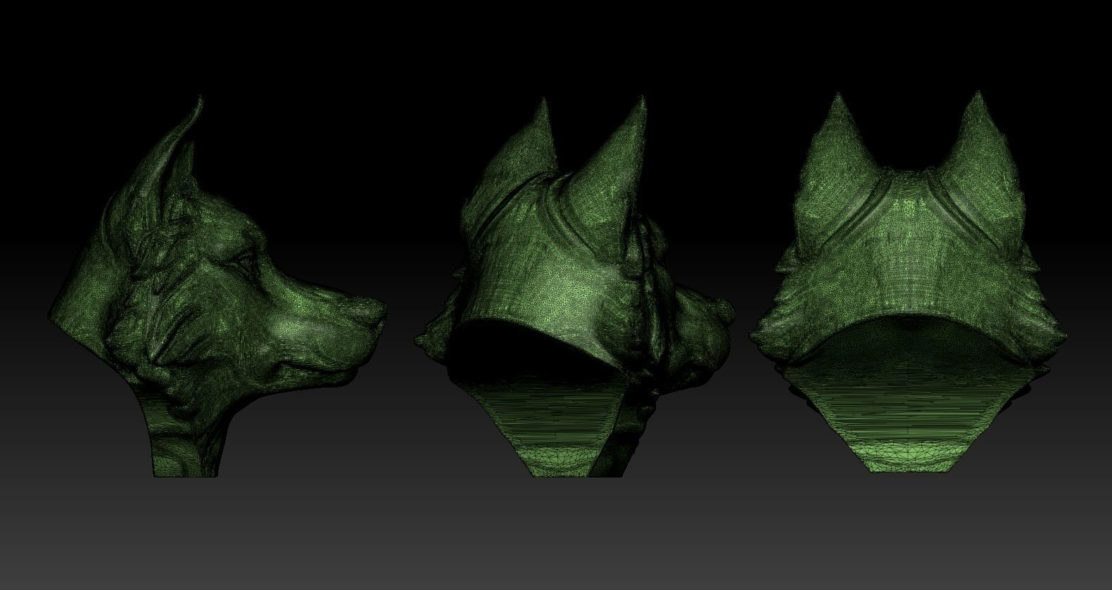 Husky Head 3D print model_10