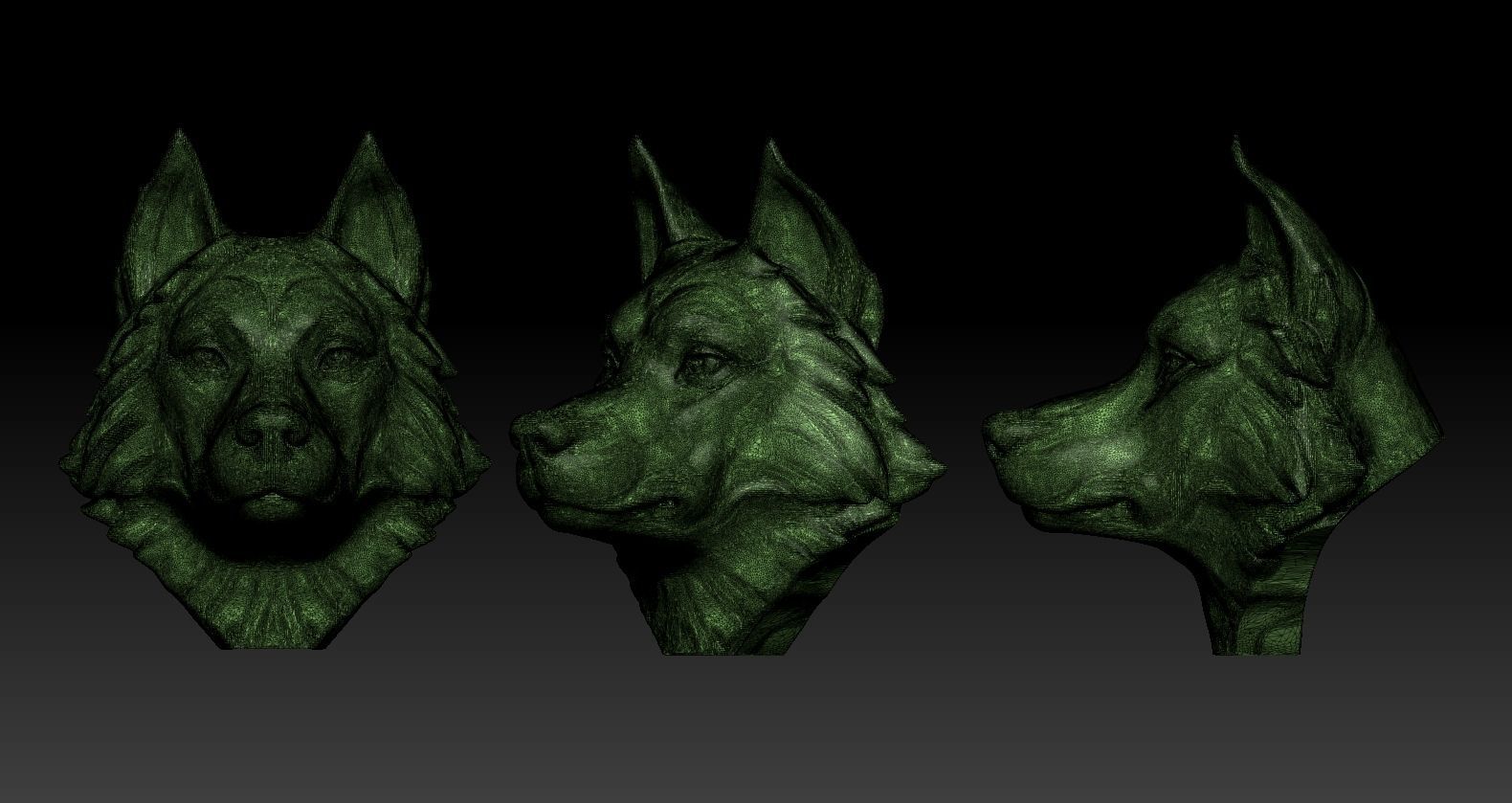 Husky Head 3D print model_11
