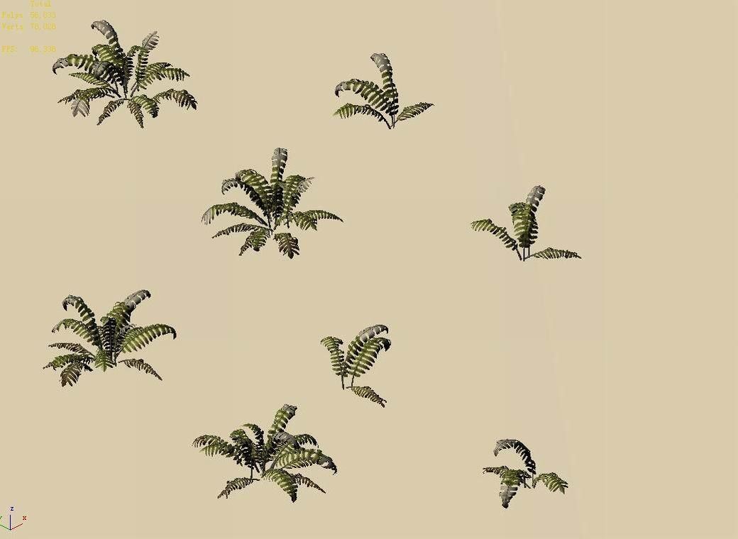 Huashan - plants - weeds 02 3D model_4