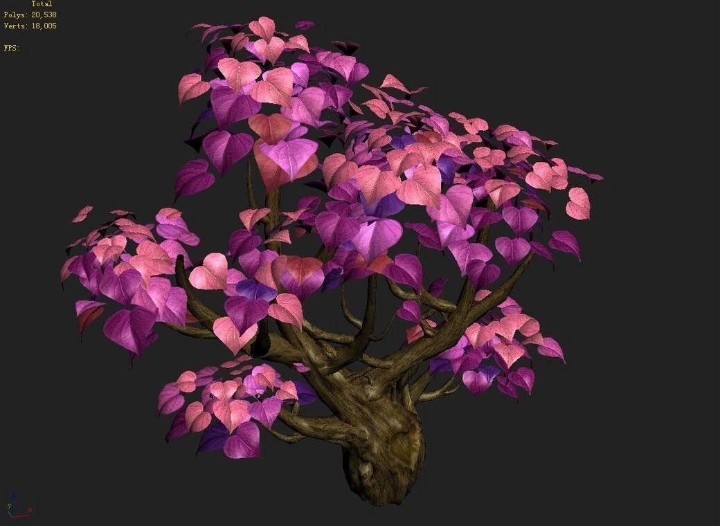 Capital - pink tree 01 3D model_9