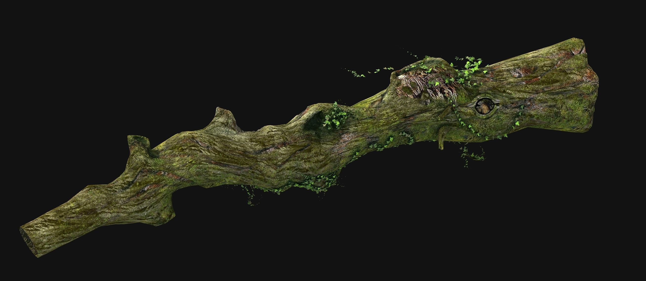 Elven mountains - green algae - dead trees 01 3D model_4