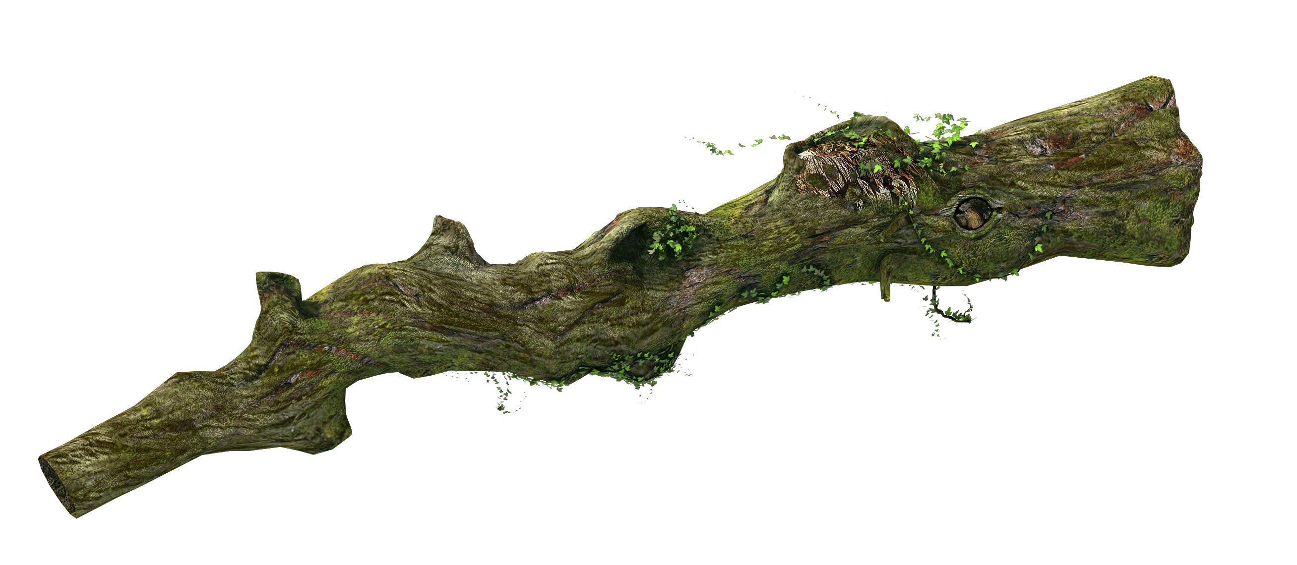 Elven mountains - green algae - dead trees 01 3D model_1