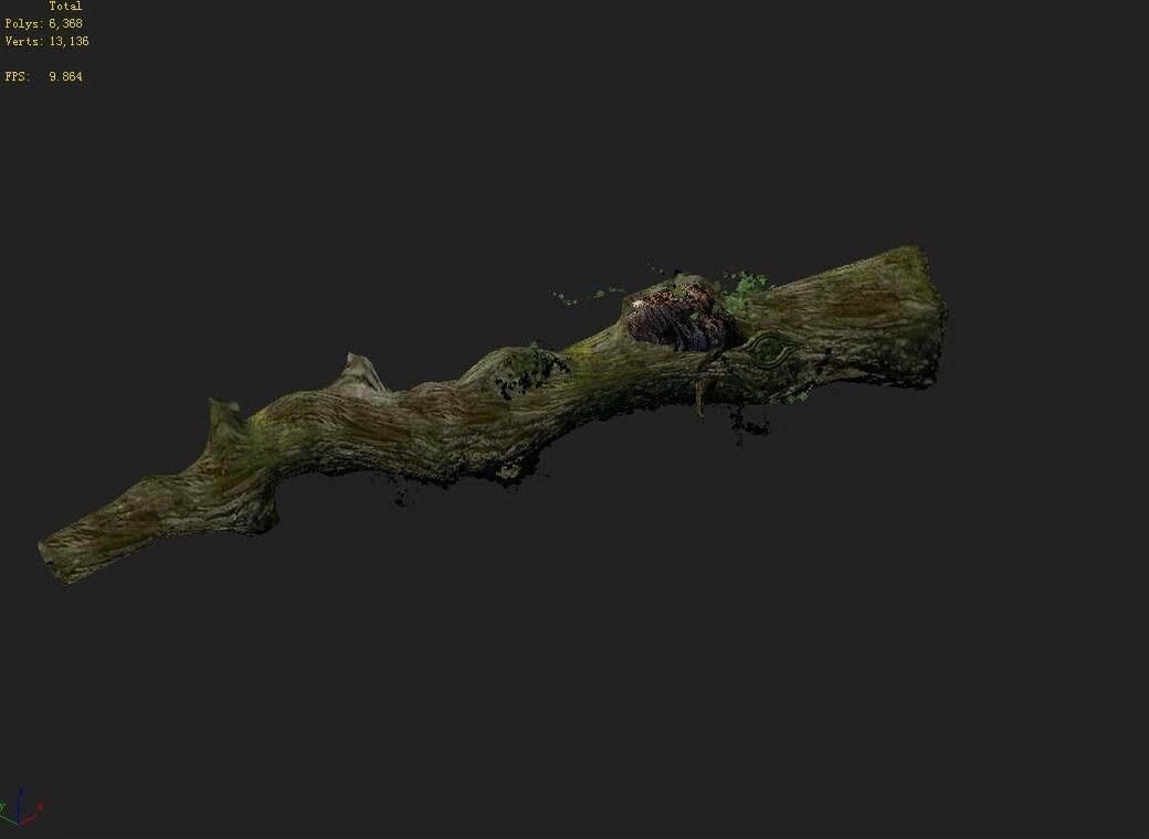 Elven mountains - green algae - dead trees 01 3D model_3
