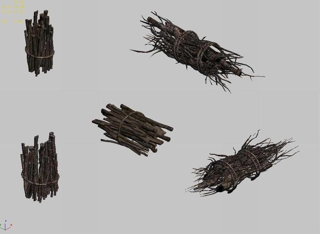 Fairy Mountains - wood - wood fire 01 3D model_4
