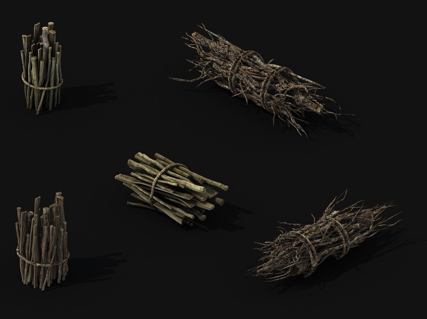 Fairy Mountains - wood - wood fire 01 3D model_2