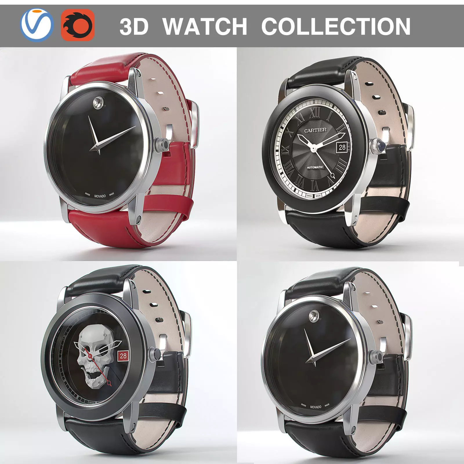 Watch Collection samsonite smartwatch 3D model
