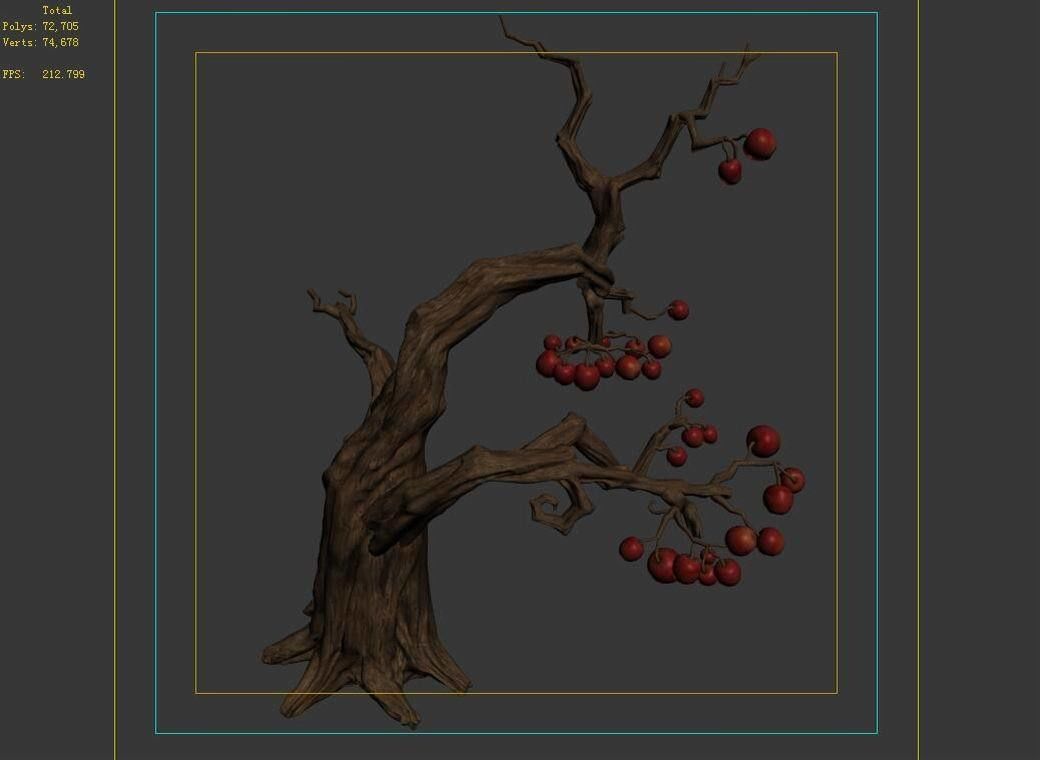 Empty Mulberry - Tree 01 3D model_4