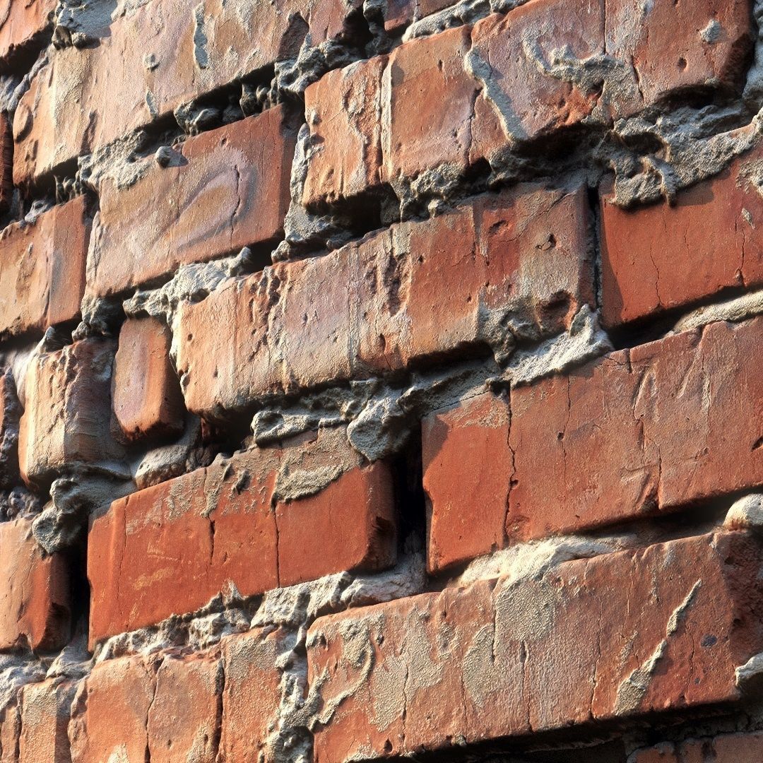 Material of an old brick wall 01 Low-poly 3D model_1