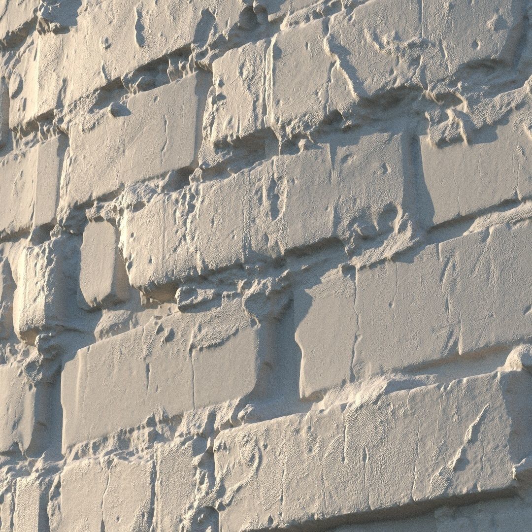 Material of an old brick wall 01 Low-poly 3D model_8