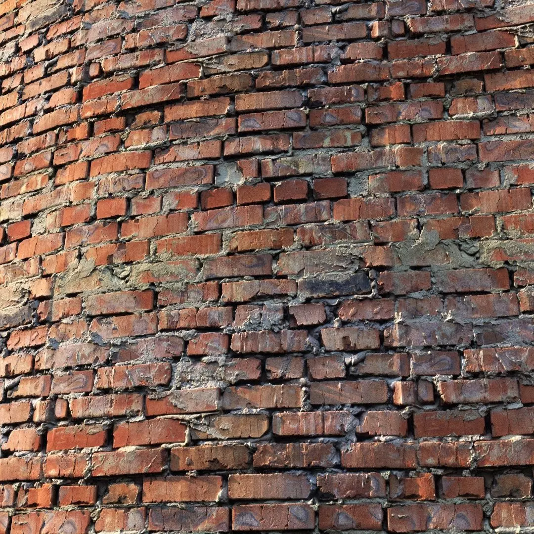 Material of an old brick wall 01 Low-poly 3D model_0