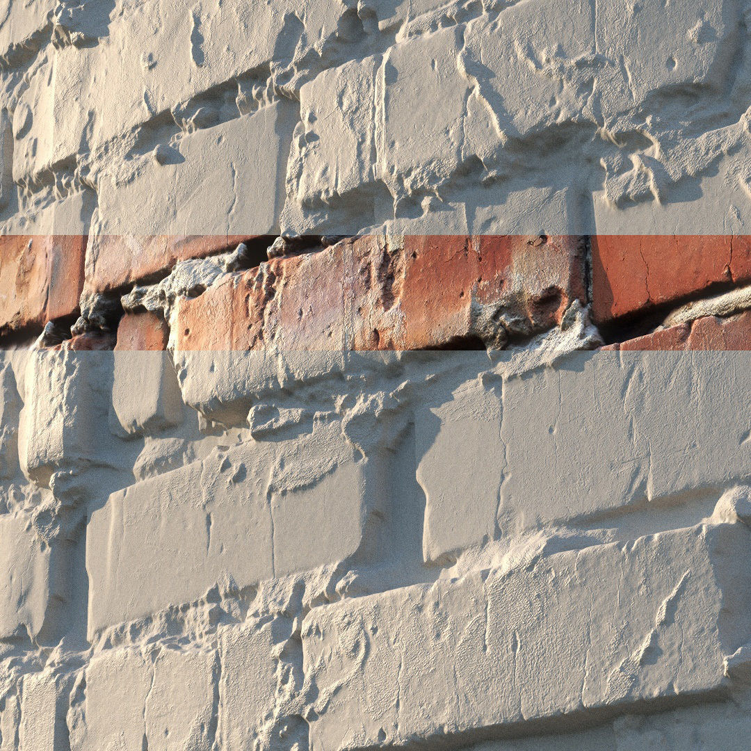 Material of an old brick wall 01 Low-poly 3D model_7