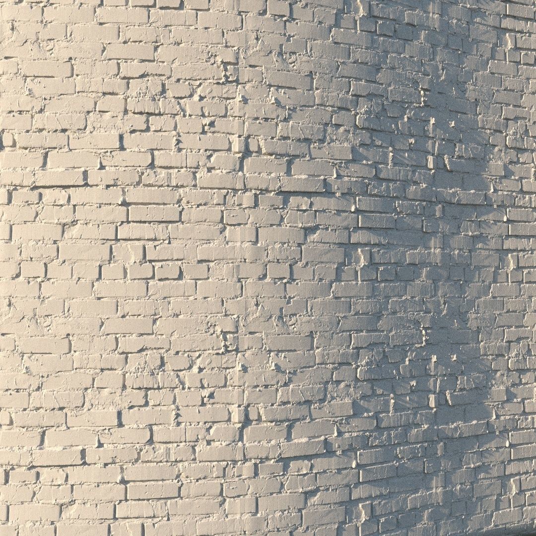 Material of an old brick wall 01 Low-poly 3D model_5