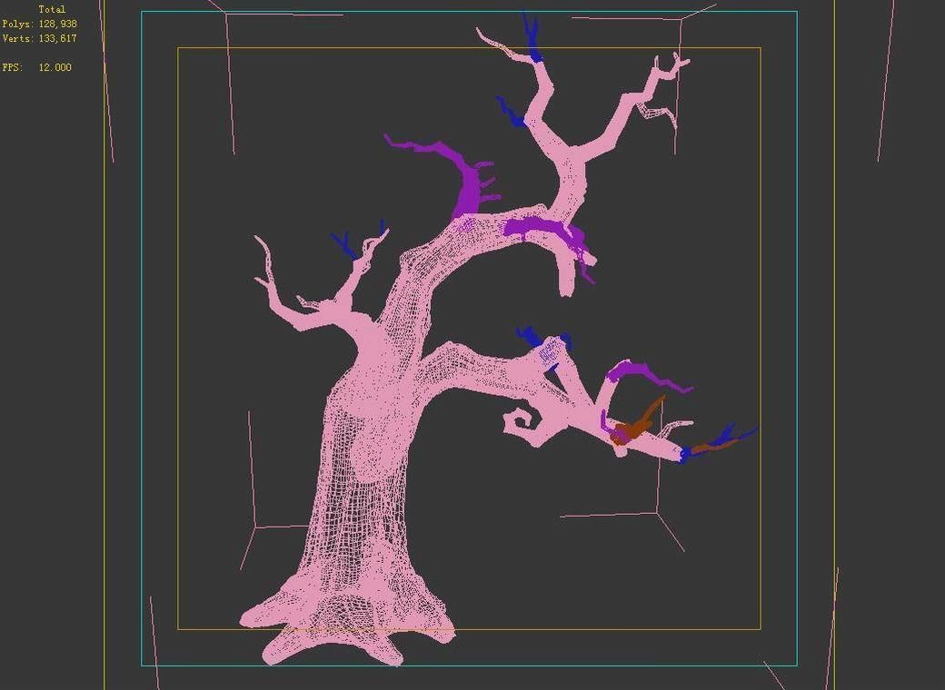 Empty Mulberry - dry tree 01 3D model_6