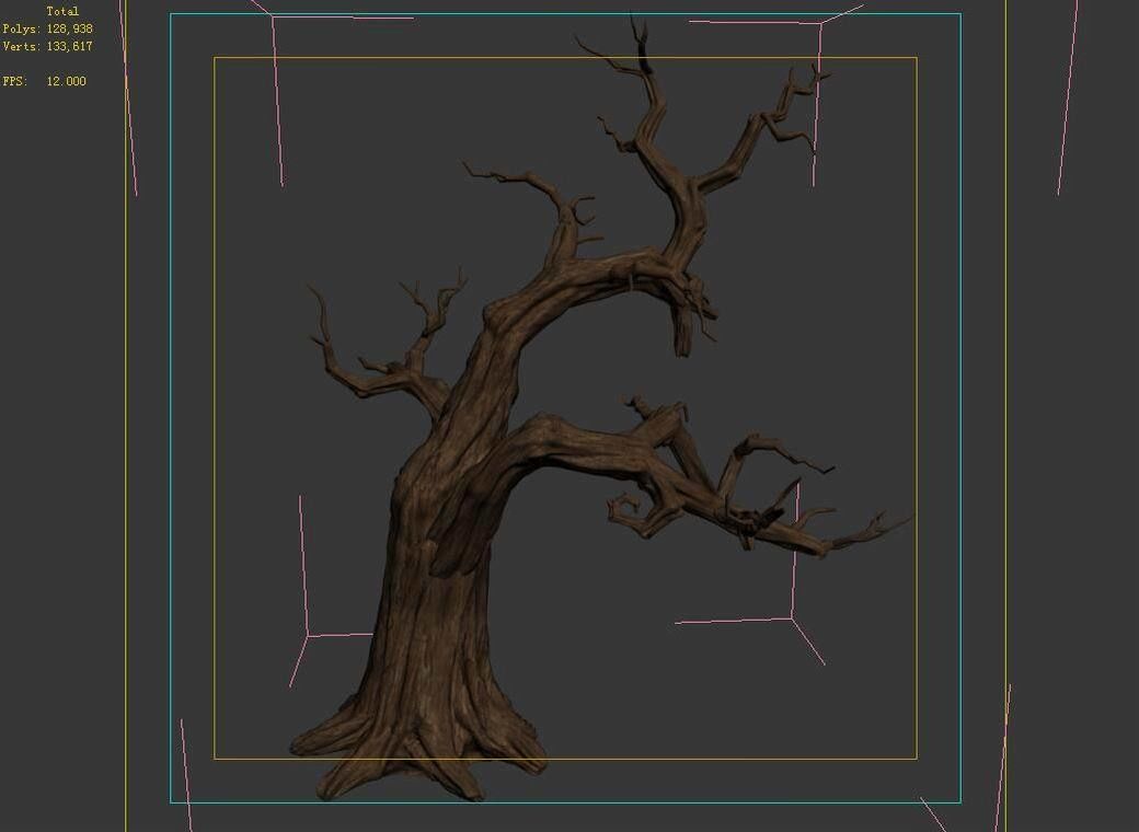 Empty Mulberry - dry tree 01 3D model_7