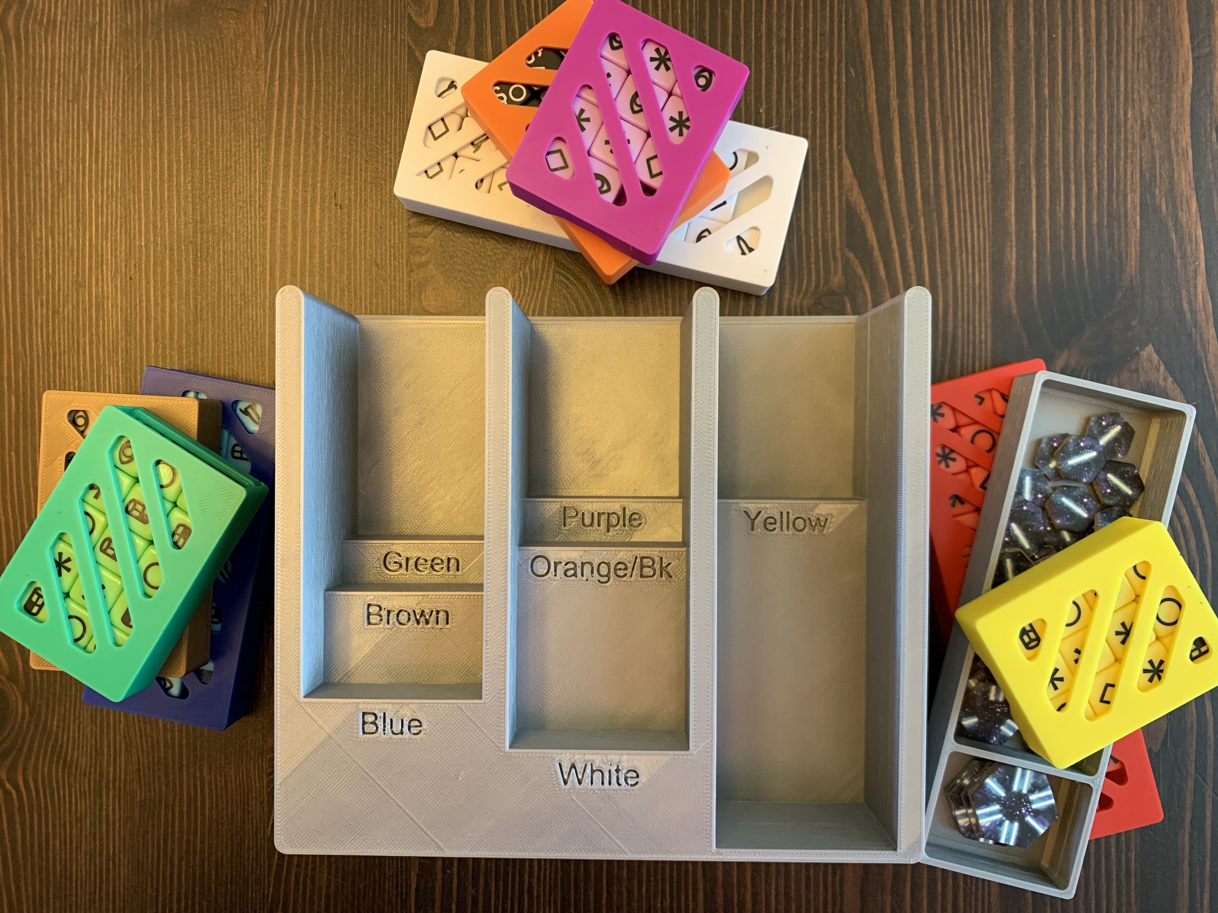 Roll for the Galaxy Board Game Organizer Insert with Ambition Free 3D print model_4