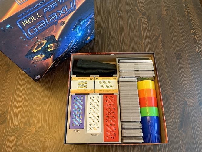 Roll for the Galaxy Board Game Organizer Insert with Ambition Free 3D print model