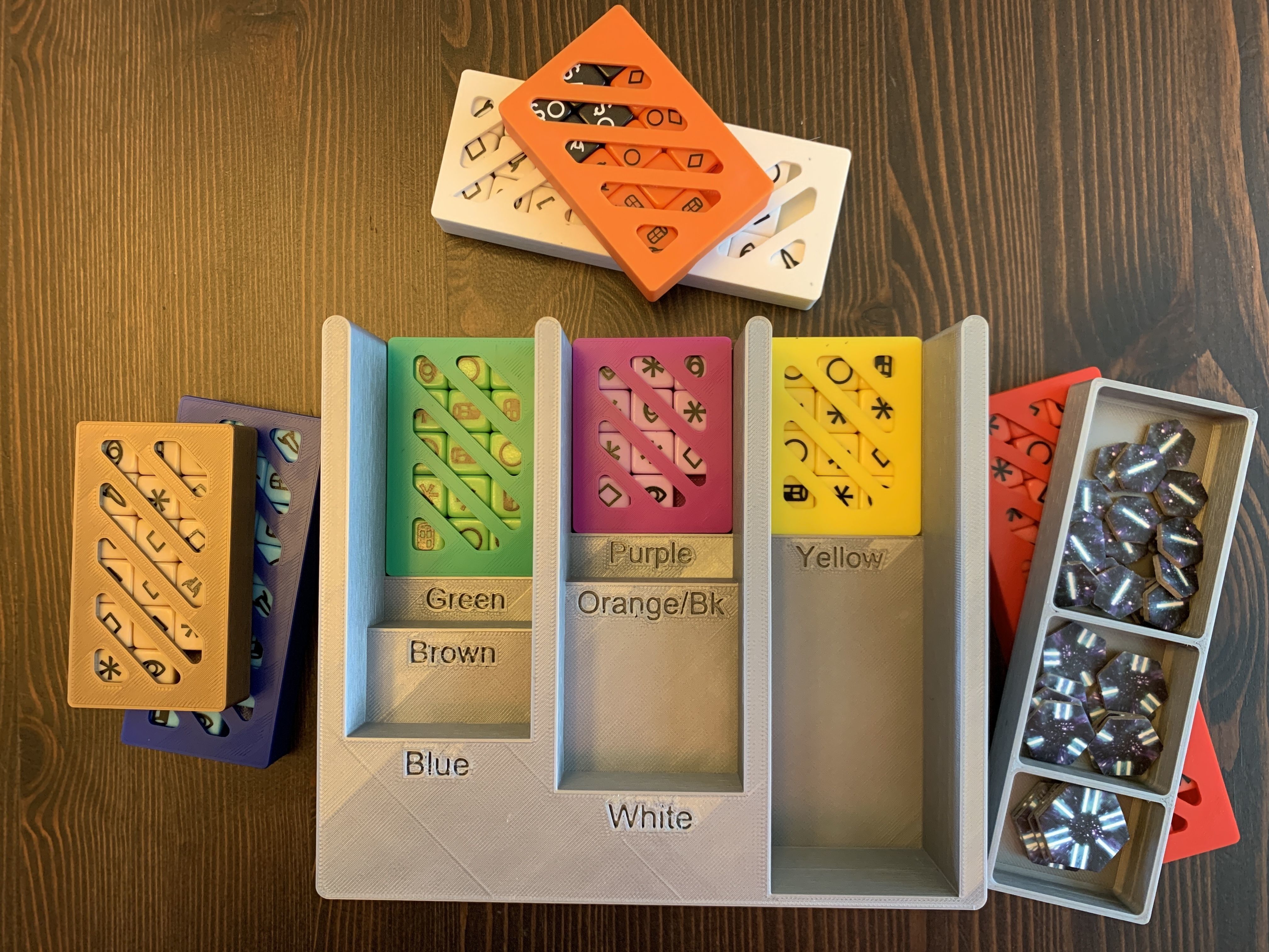 Roll for the Galaxy Board Game Organizer Insert with Ambition Free 3D print model_3