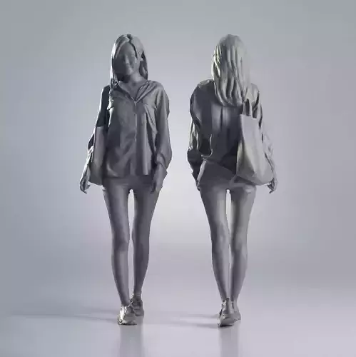 Woman Jess Casual Walking 001 3D model