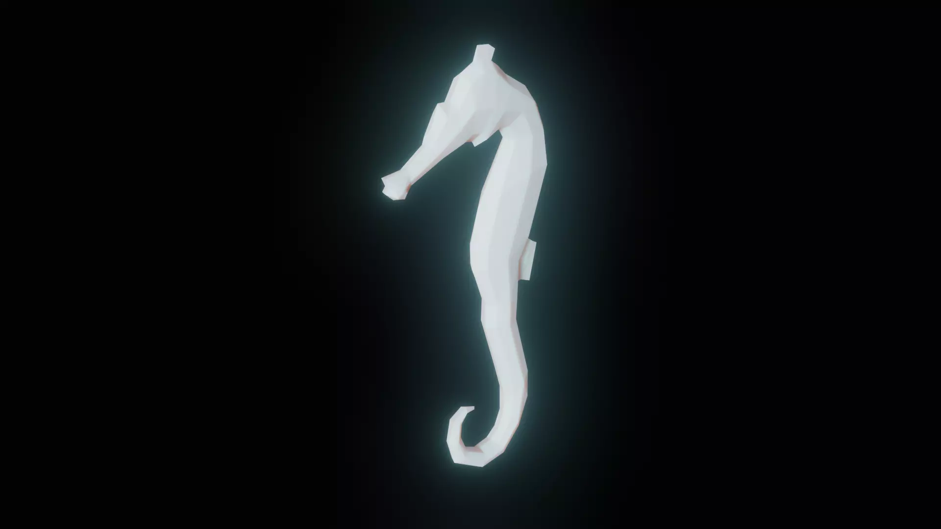 Low Poly Seahorse 3D model