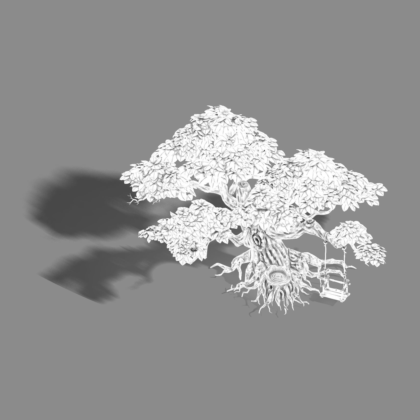 Liuli Island - big tree 01 3D model_2
