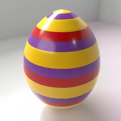 Striped Easter Egg