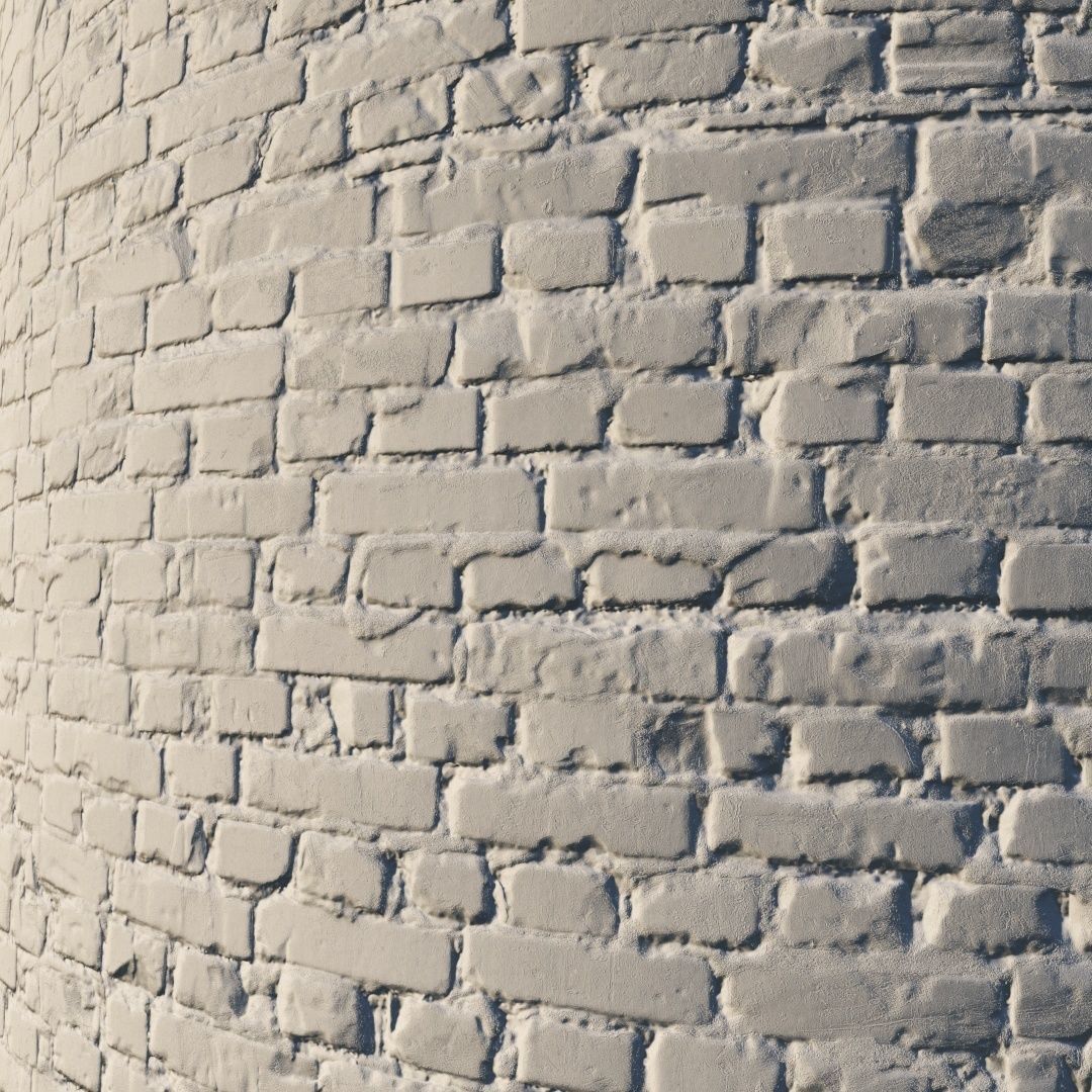 Century Brick Wall Material 02 Low-poly 3D model_2
