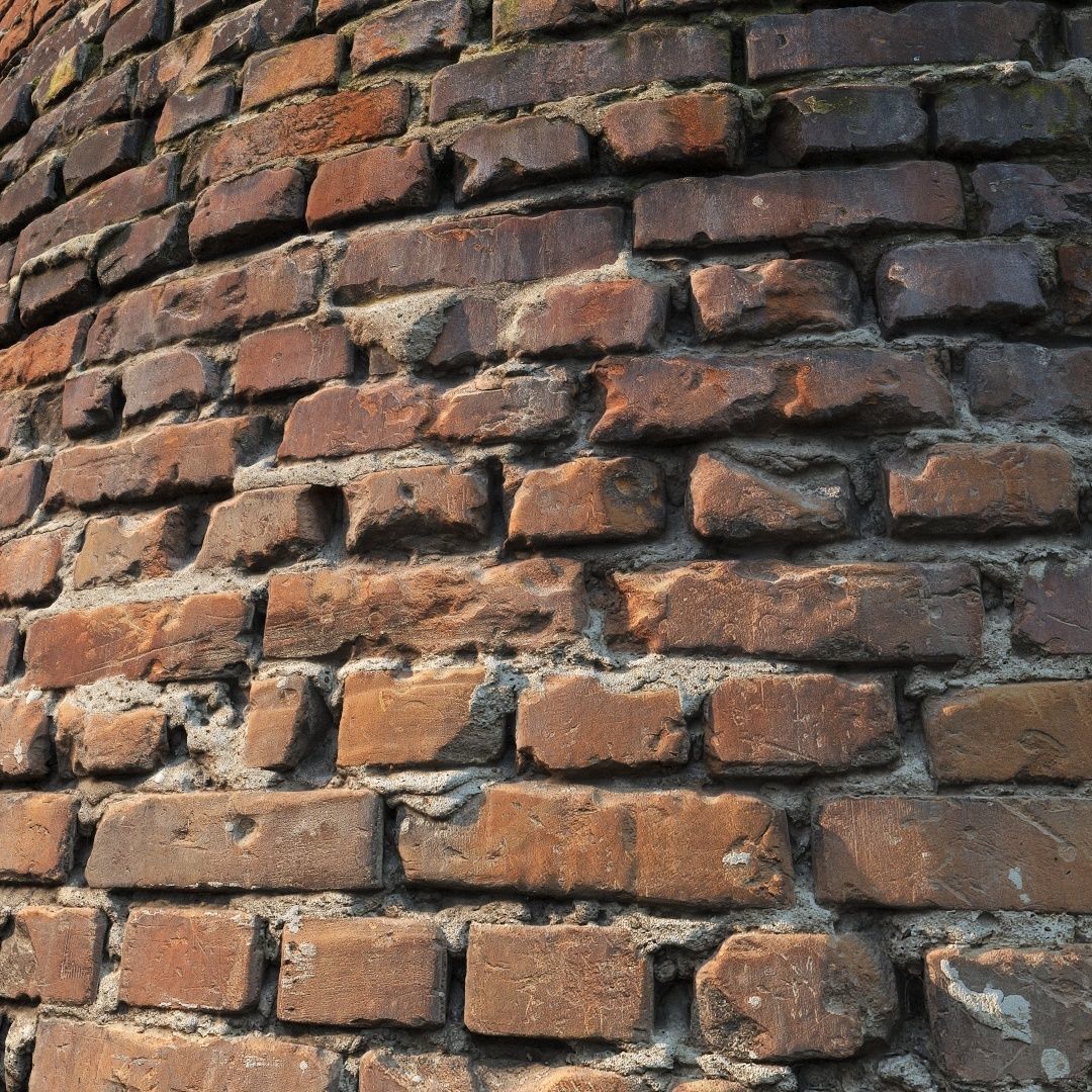 Century Brick Wall Material 02 Low-poly 3D model_1