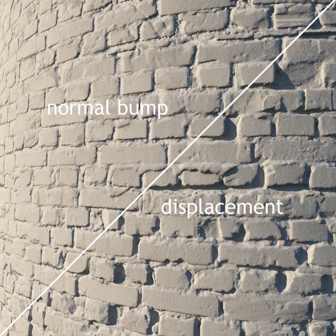Century Brick Wall Material 02 Low-poly 3D model_3