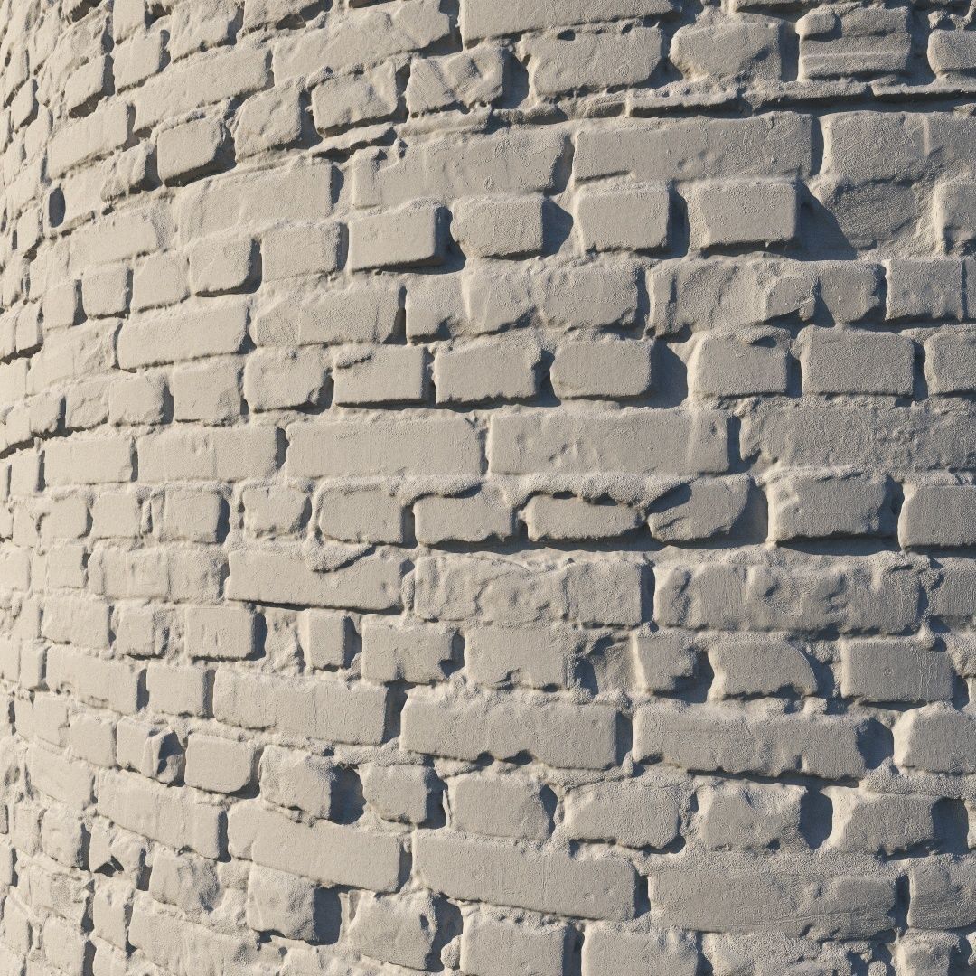 Century Brick Wall Material 02 Low-poly 3D model_4