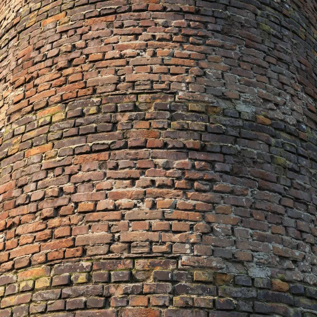 Century Brick Wall Material 02 Low-poly 3D model_0