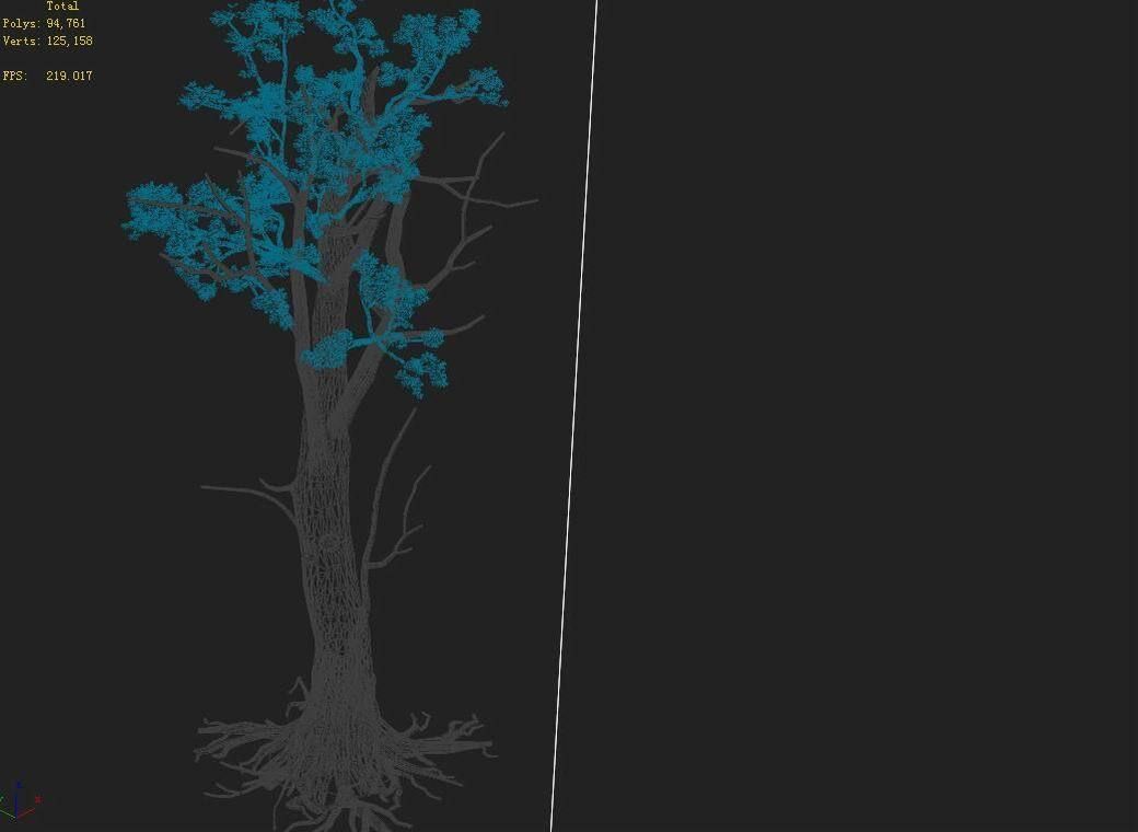 Mountain Hengshan - tree 02 3D model_2