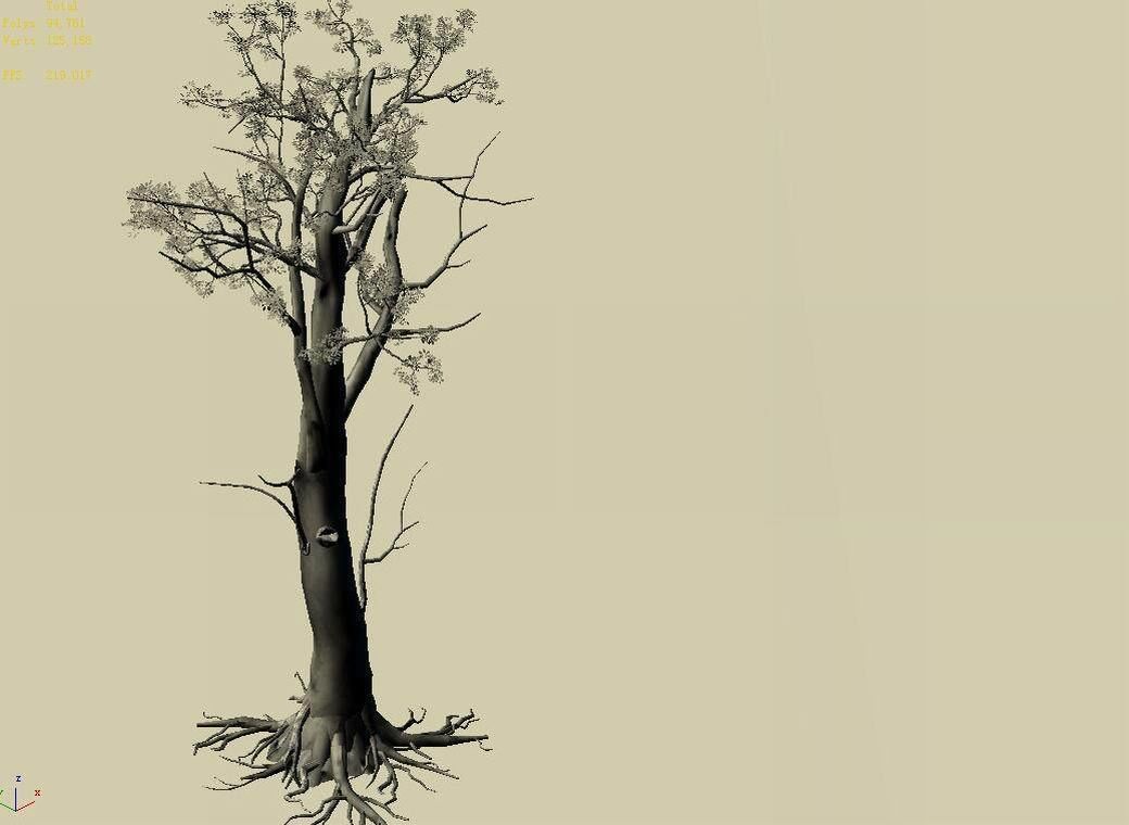 Mountain Hengshan - tree 02 3D model_3