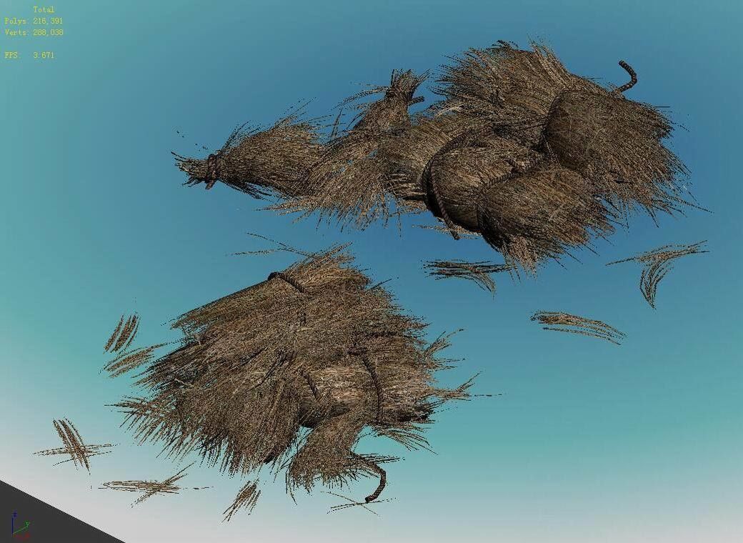 Crop - straw-02 3D model_4