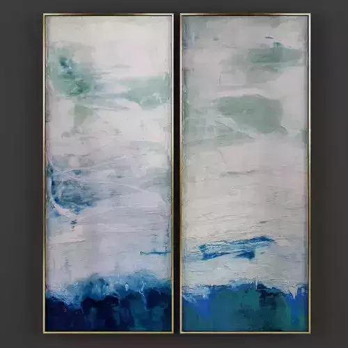 Art38 two framed abstract paintings
